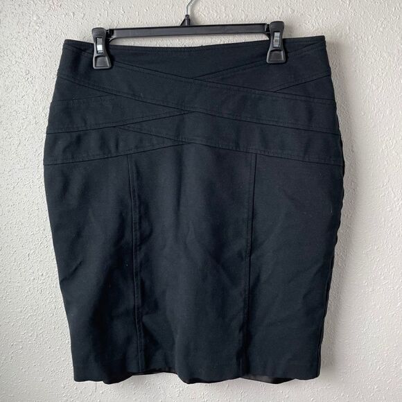 INC International Concepts Black Skirt Size 12 EUC - Picture 1 of 7